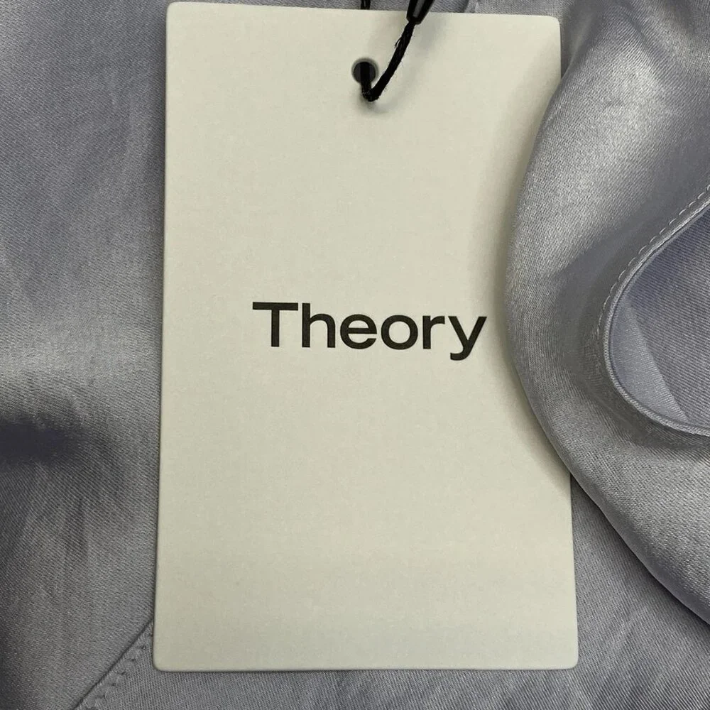 NEW THEORY Womens Maxi Dress Hydrangea Purple Size S Scoop Neck Cowl Back - Picture 9 of 10